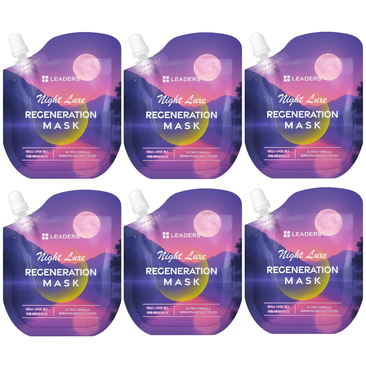 Leaders - Night Luxe Regeneration Face Mask 21ml. (Pack of 6)