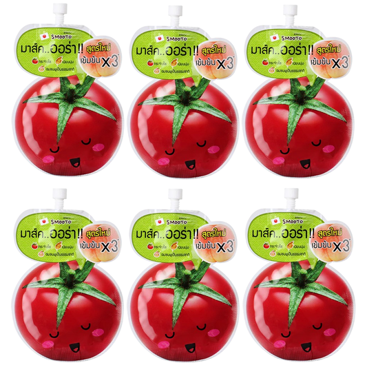 Smooto - Tomato Gluta Aura Plus Sleeping Mask 10g. (Pack of 6)