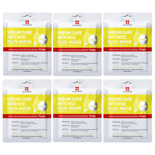 Leaders - Sebum Care Intense Plus Face Mask with Pixalia 25ml. (Pack of 6)
