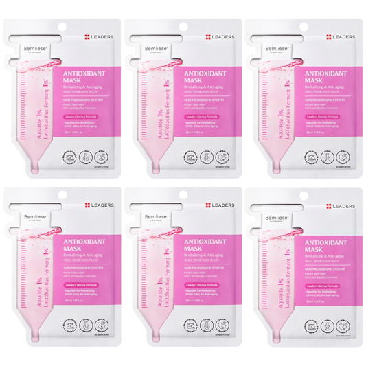 Leaders - Antioxidant Face Mask with Aquatide and SYN-COLL for Anti-Aging 28ml. (Pack of 6)