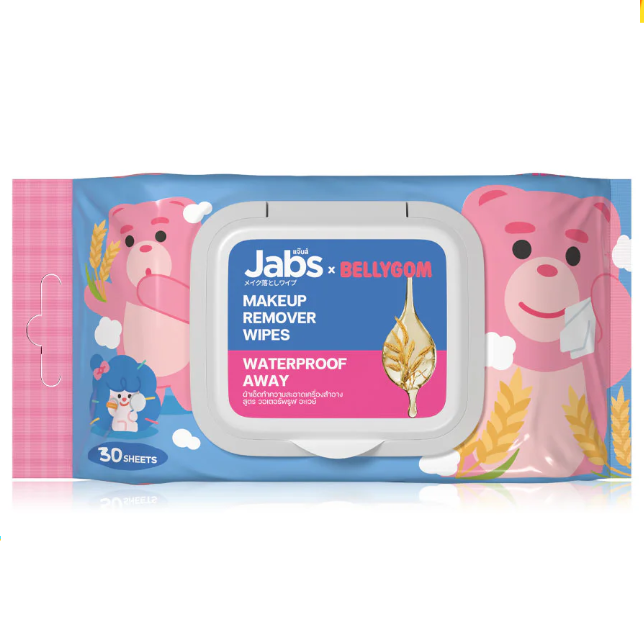 Jabs - x Bellygom Makeup Remover Wipes Waterproof Away 30 Sheets