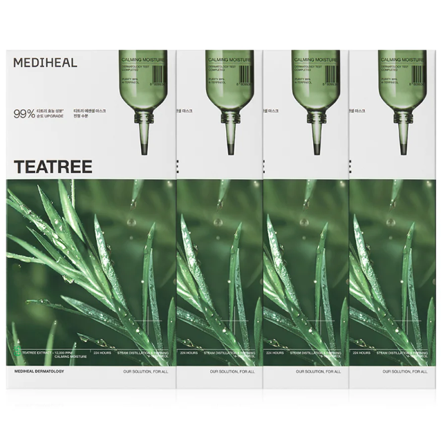 Mediheal - Teatree Essential Mask Calming Moisture 24ml. (Pack of 4)