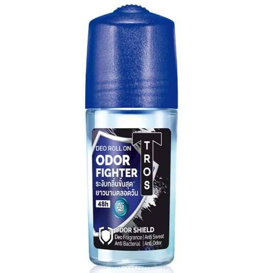 TROS - Blue Deo Roll On Odor Fighter 45ml. (Pack of 3)