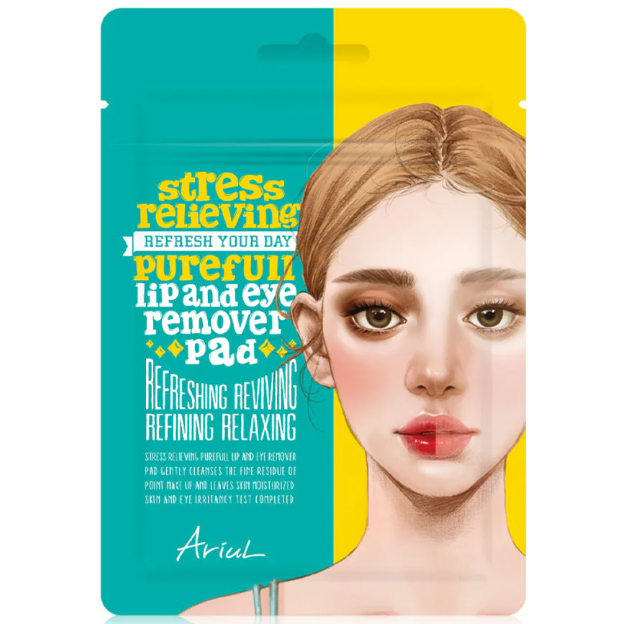 ARIUL - Stress Relieving Purefull Lip And Eye Remover Pad (Pack of 3 x 10 Pads)