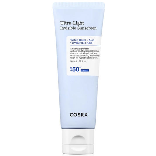 COSRX - Ultra-Light Invisible Sunscreen with Hazel + Aloe + Hyaluronic Acid SPF50+ PA++++ 50ml.