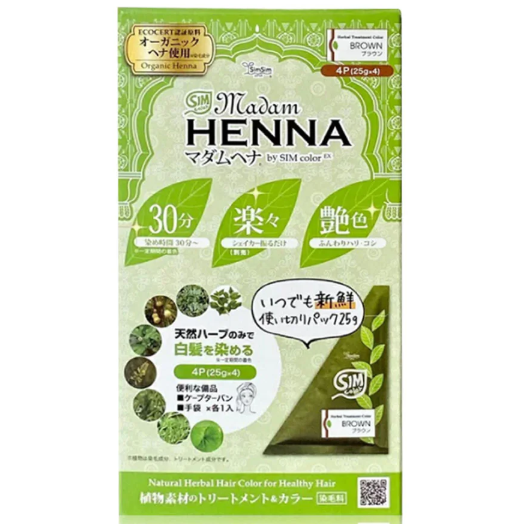 Madam Henna - Herbal Treatment Brown Color (25g, x 4pcs)