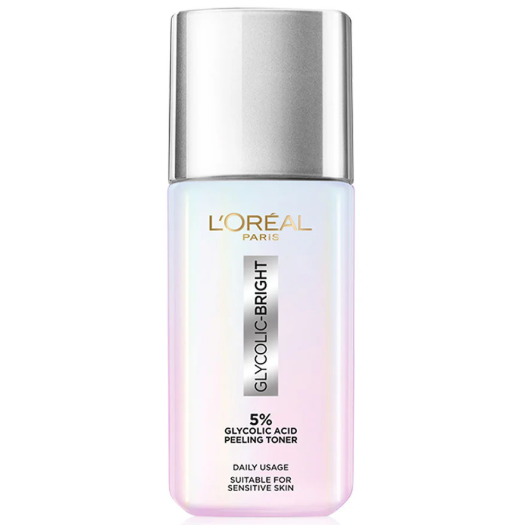 L'Oréal - Glycolic-Bright Glowing Peeling Toner with Glycolic Acid 65ml.