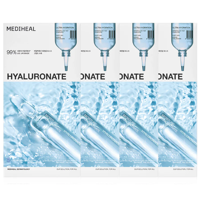 Mediheal - Hyaluronate Essential Mask Ultra Hydration 24ml. (Pack of 4)
