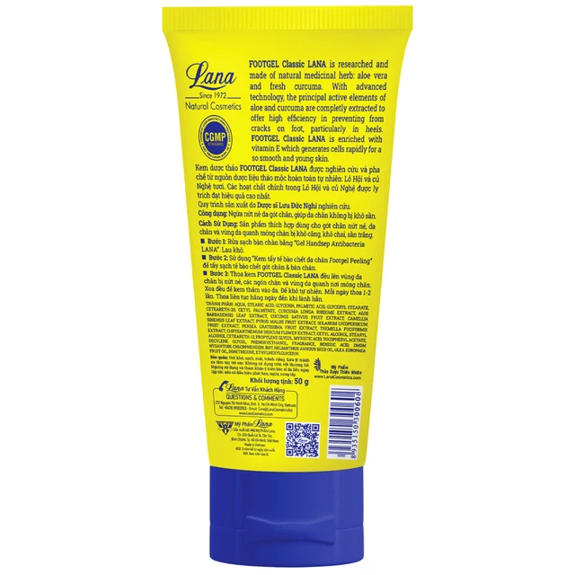 Lana - Herbal Cracked Heel Cream Kem Dưỡng Da Chân Footgel Classic 50g.