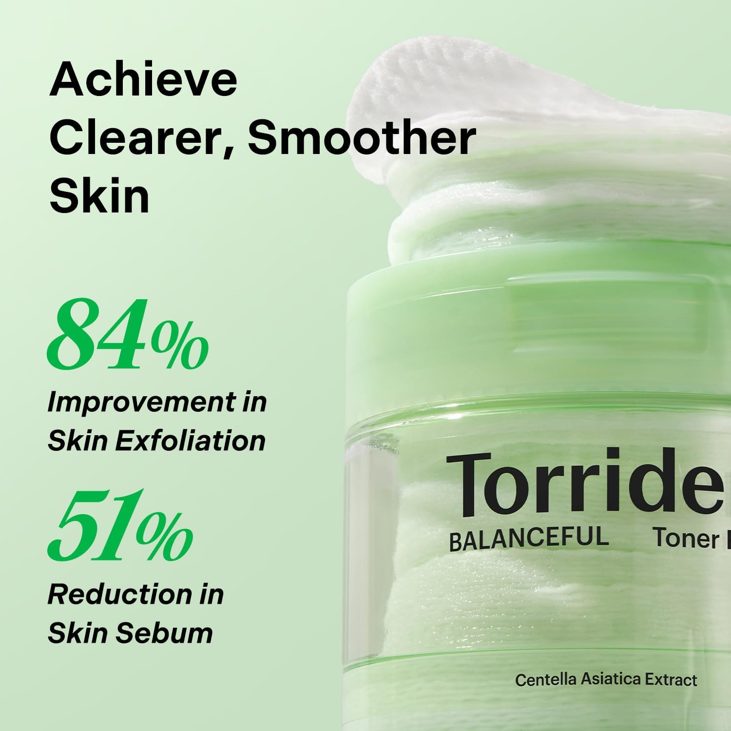 Torriden - Balanceful Cica Toner Pad with Centella Asiatica Extract 180ml. (60 Pads)