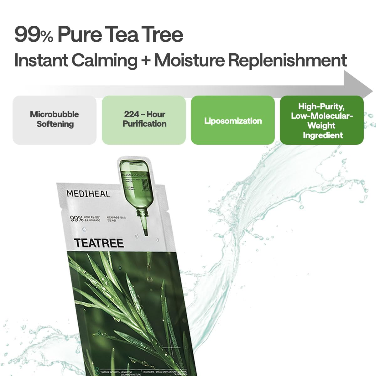 Mediheal - Teatree Essential Mask Calming Moisture 24ml. (Pack of 4)