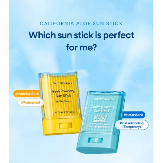 Nature Republic - California Aloe Cooling Watery Sun Stick SPF50+ PA++++ 24g.