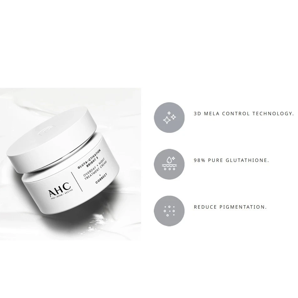 AHC - Gluta-Ctivation Bright 3 Overday + Night Treatment Cream 50ml.