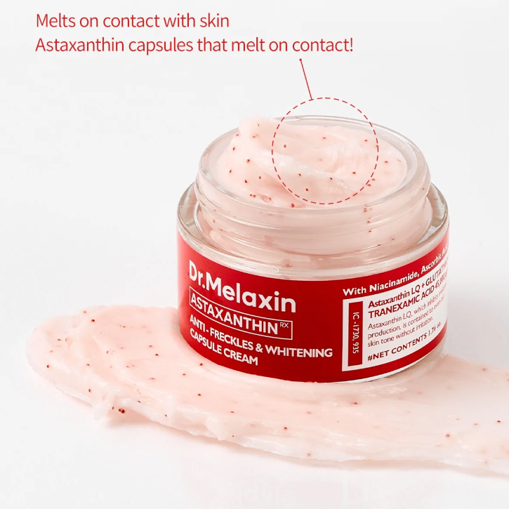 Dr.Melaxin - Astaxanthin Anti-Freckles & Whitening Capsule Cream with Niacinamide 50g.