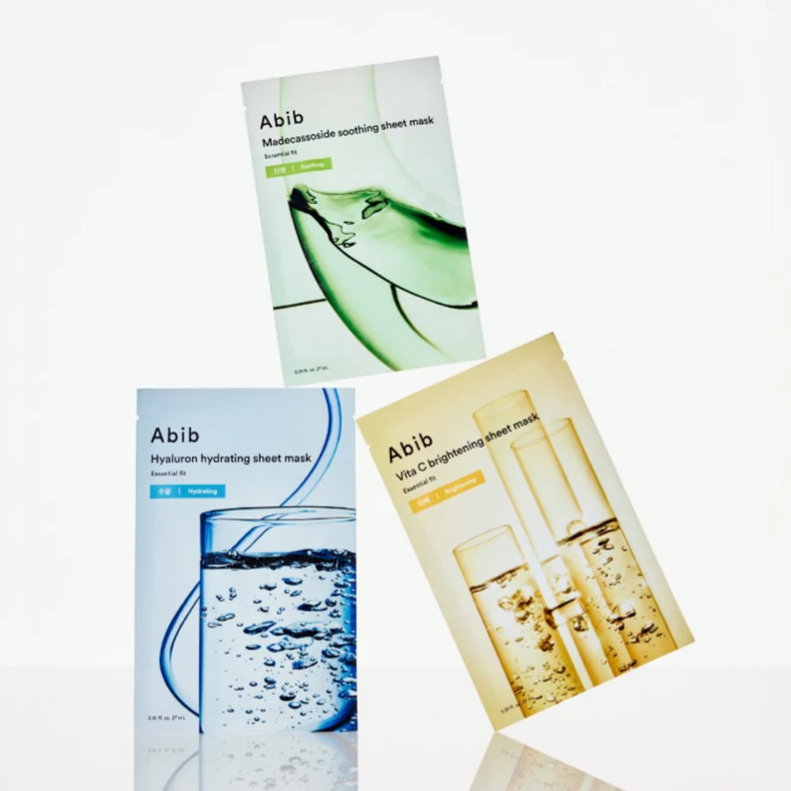 Abib - Essential Fit, Vita C Brightening Sheet Face Mask 27ml. (Pack of 3)