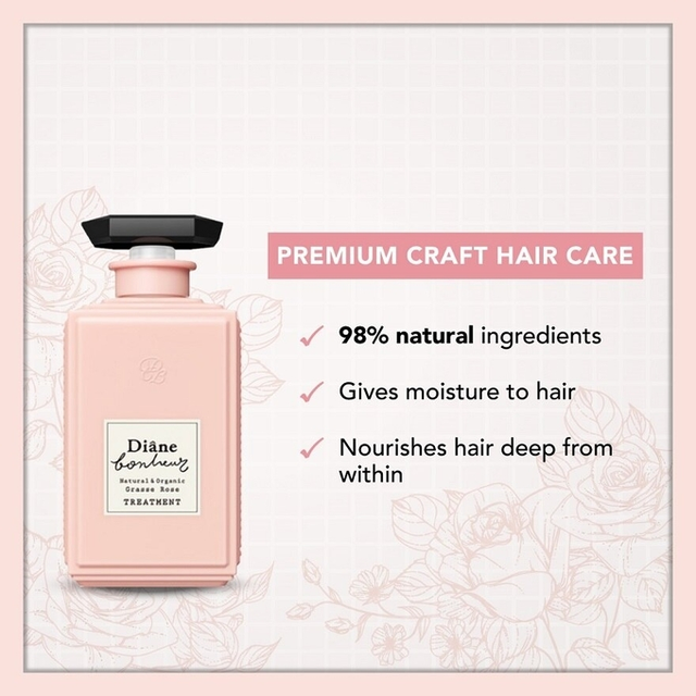 Moist Diane - Bonheur Natural & Organic Grasse Rose Treatment 500ml.
