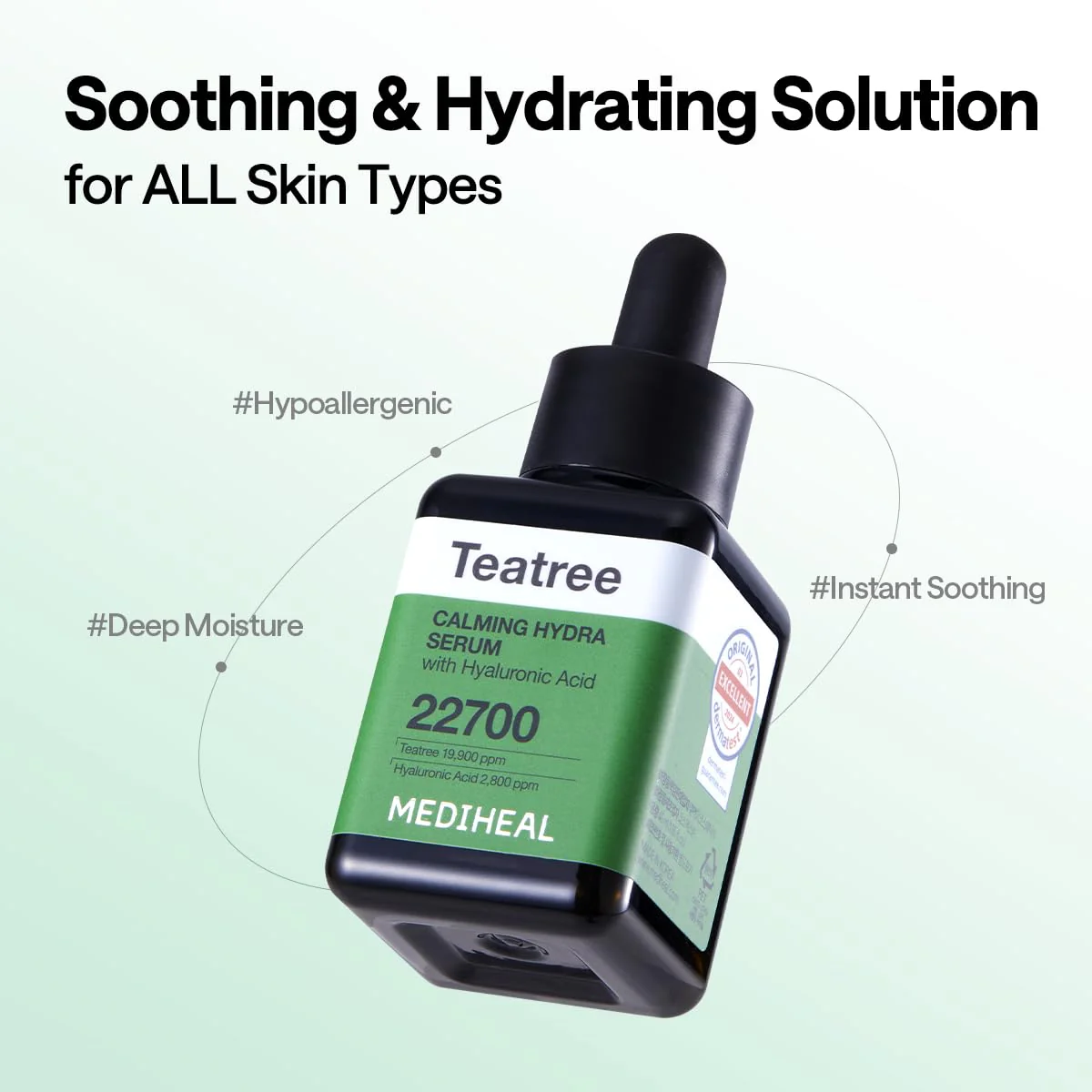 Mediheal - Bundle: 1x Mediheal Teatree Trouble Pad 170ml. (100 Pads) + 1x Mediheal Teatree Calming Hydra Serum 40ml.