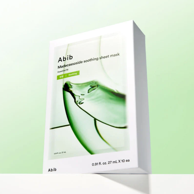 Abib - Essential Fit, Madecassoside Soothing Sheet Face Mask 27ml. (Pack of 3)
