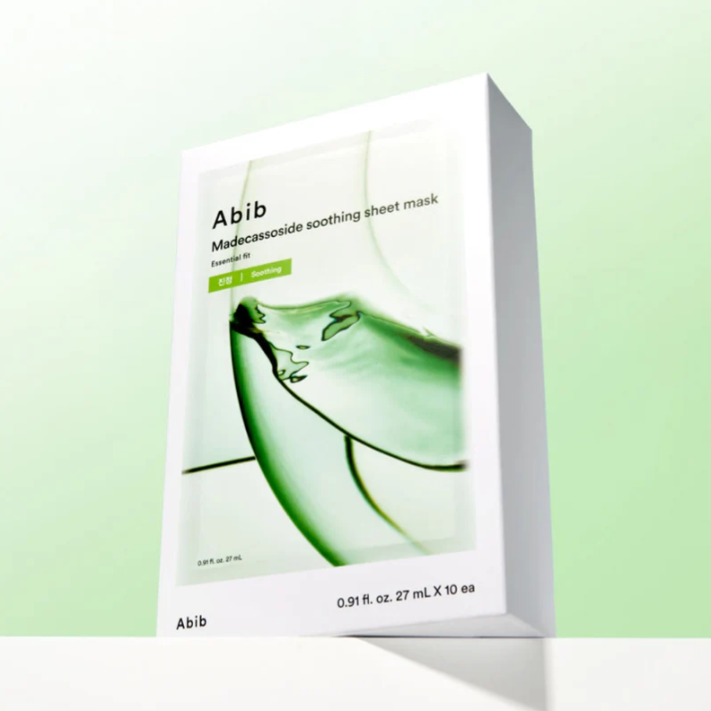Abib - Essential Fit, Madecassoside Soothing Sheet Face Mask 27ml. (Pack of 3)