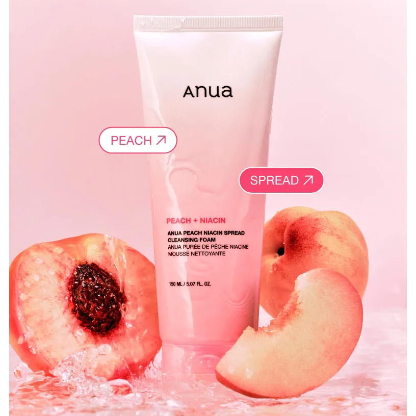 Anua - Peach Niacin Spread Cleansing Foam 150ml.