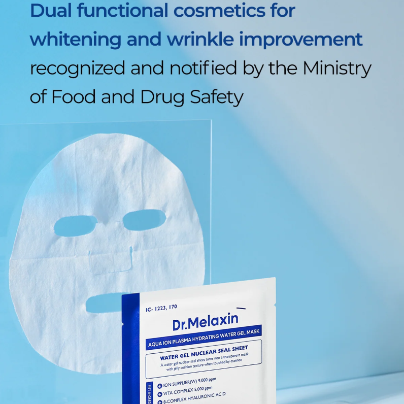 Dr.Melaxin - Aqua Ion Plasma Hydrating Water Gel Mask (5 Sheets)