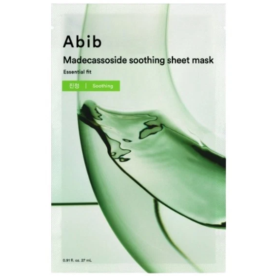 Abib - Essential Fit, Madecassoside Soothing Sheet Face Mask 27ml. (Pack of 3)