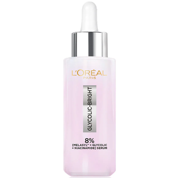 L'Oréal - Glycolic Bright Instant Glowing Serum 8x Melasyl + Glycolic + Niacinamide Serum 30ml.