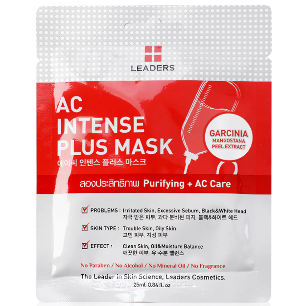 Leaders - AC Intense Plus Face Mask with Purifying + AC Care 25ml. (Pack of 6)