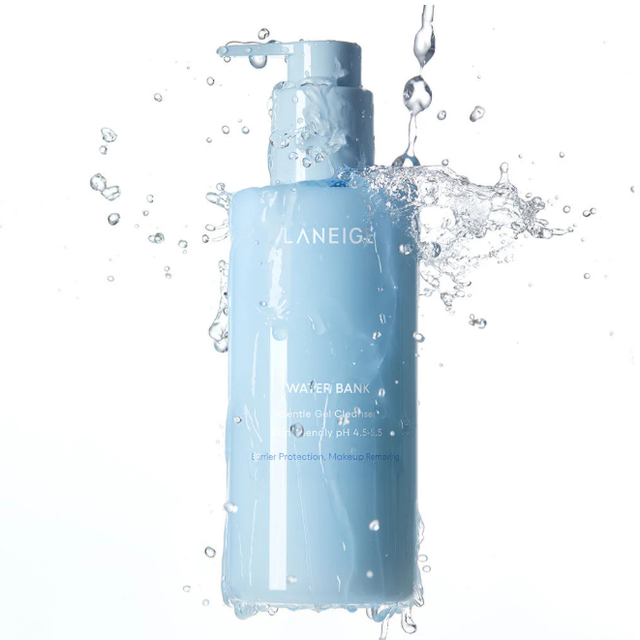 Laneige - Water Bank Gentle Gel Cleanser, Skin Friendly pH 5.0, Barrier Protection, Makeup Removing 250ml.