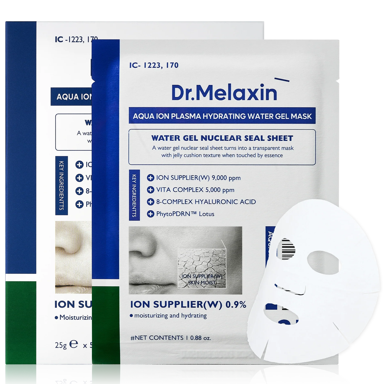 Dr.Melaxin - Aqua Ion Plasma Hydrating Water Gel Mask (5 Sheets)