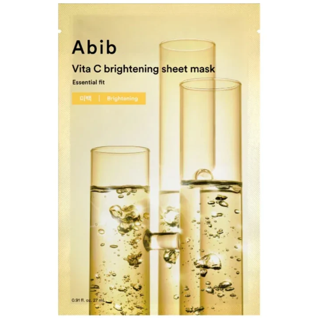 Abib - Essential Fit, Vita C Brightening Sheet Face Mask 27ml. (Pack of 3)