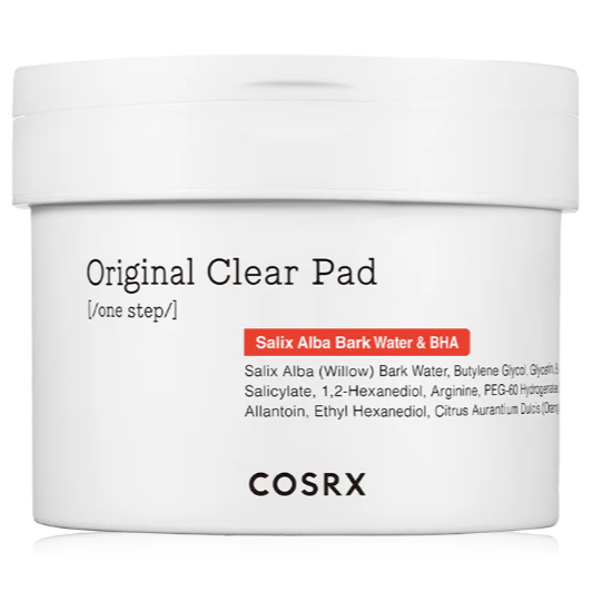 COSRX - One Step Original Clear Pad with Salix Alba Bark Water & BHA 140ml. (70 Pads)