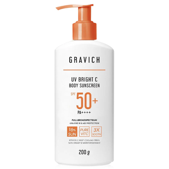 GRAVICH - UV Bright C Body Sunscreen SPF50+ PA++++ 200g.