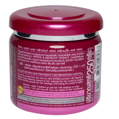 Lolane - Natura Hair Treatment Cream for Preventing Hair Fall 250g.