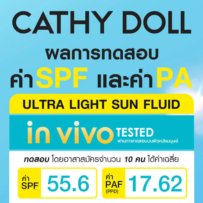 Cathy Doll - Ultra Light Sun Fluid SPF50+ PA++++ 70ml.
