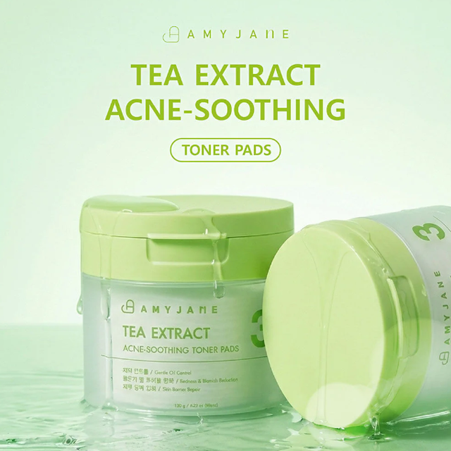 Amyjane - Tea Extract Acne-Soothing Toner Pads 12g. (10 pads)