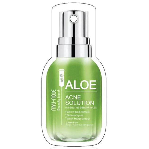 MYU-NIQUE - Aloe Acne Solution Intensive Serum Mask 25g. (Pack of 3)