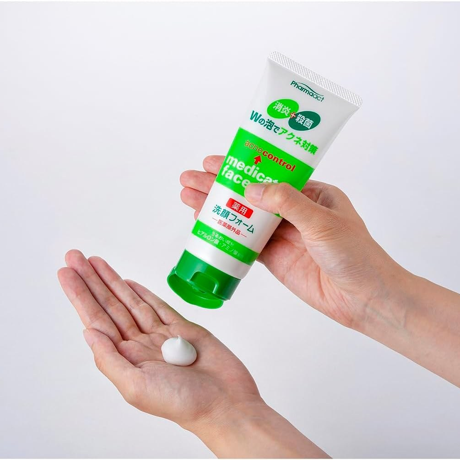 Kumano Yushi - Pharmaact Acne Control Medicated Face Foam Cleanser 130g.