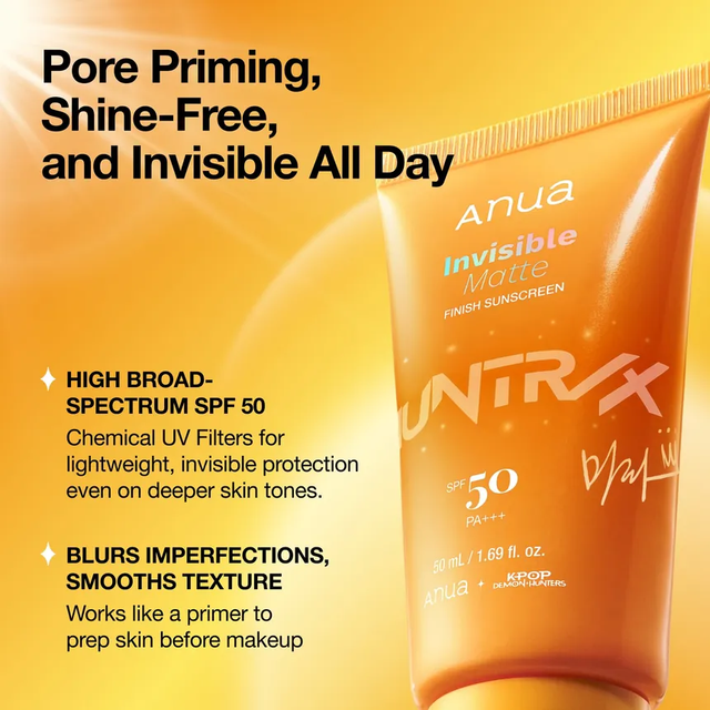 Anua - Kpop Demon Hunters Invisible Matte Finish Sunscreen 50ml.