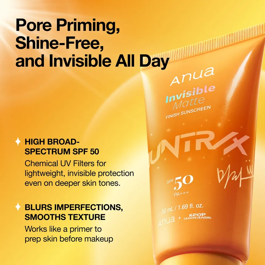 Anua - Kpop Demon Hunters Invisible Matte Finish Sunscreen 50ml.