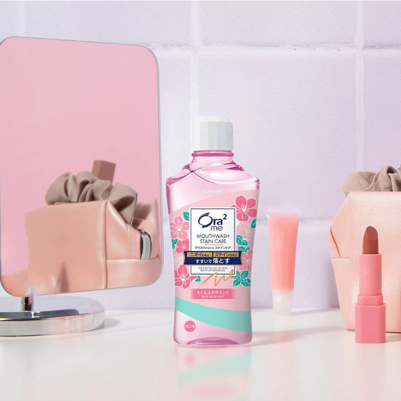 Ora2 - me Mouthwash Stain Care Fresh Sakura Mint 460ml.