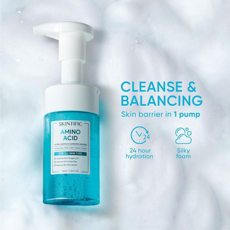 Skintific - Amino Acid Ultra Gentle Cleansing Mousse 100ml.
