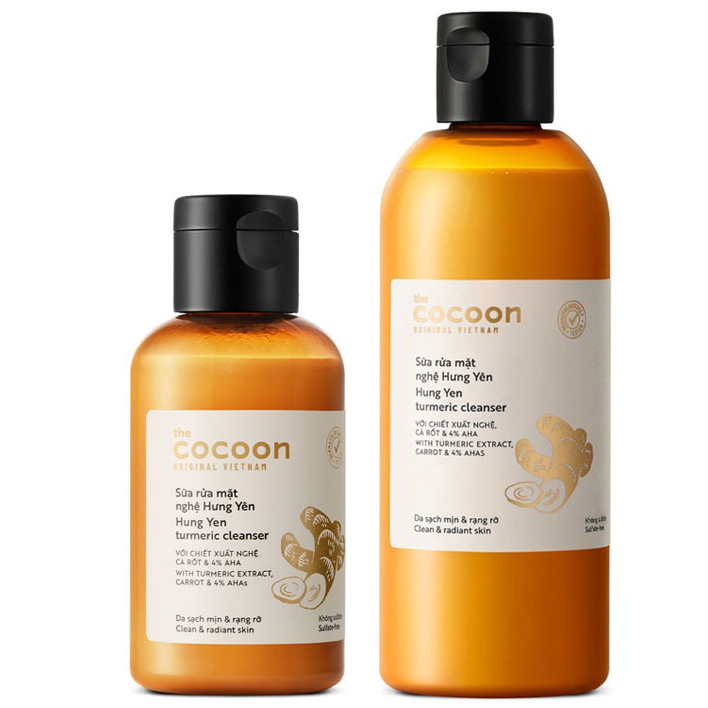 Cocoon Vietnam - Hung Yen Turmeric Cleanser (Sữa Rửa Mặt Nghệ Hưng Yên) with Turmeric Extract & Carrot 310ml.