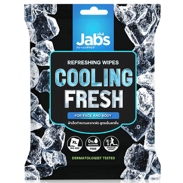 Jabs - Refreshing Cooling Wipes 10 Sheets (Pack of 3)