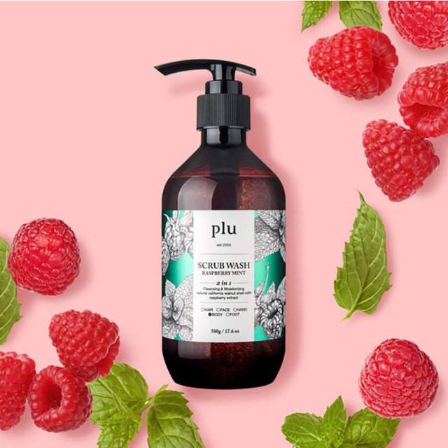 Plu - Scrub Wash Raspberry Mint 500g.