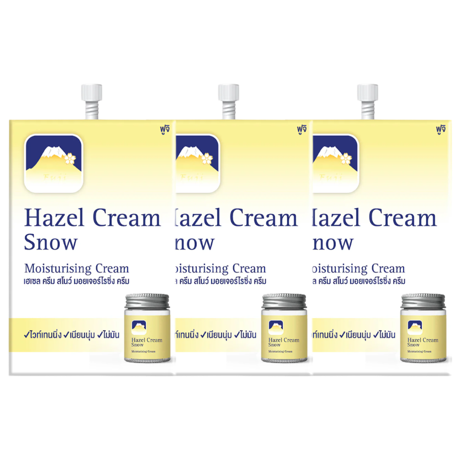 Fuji Cream - Hazel Cream Snow Moisturising Cream 8g. (Pack of 3)