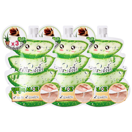 Fuji Cream - Bright Snail Gel Aloe 10g. (Pack of 3)