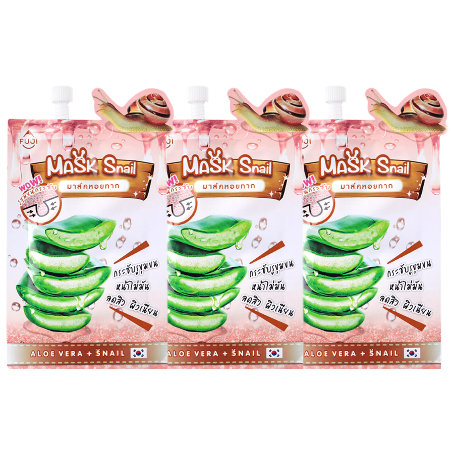 Fuji Cream - Snail Mask With Aloe Vera 10g. (Pack of 3)