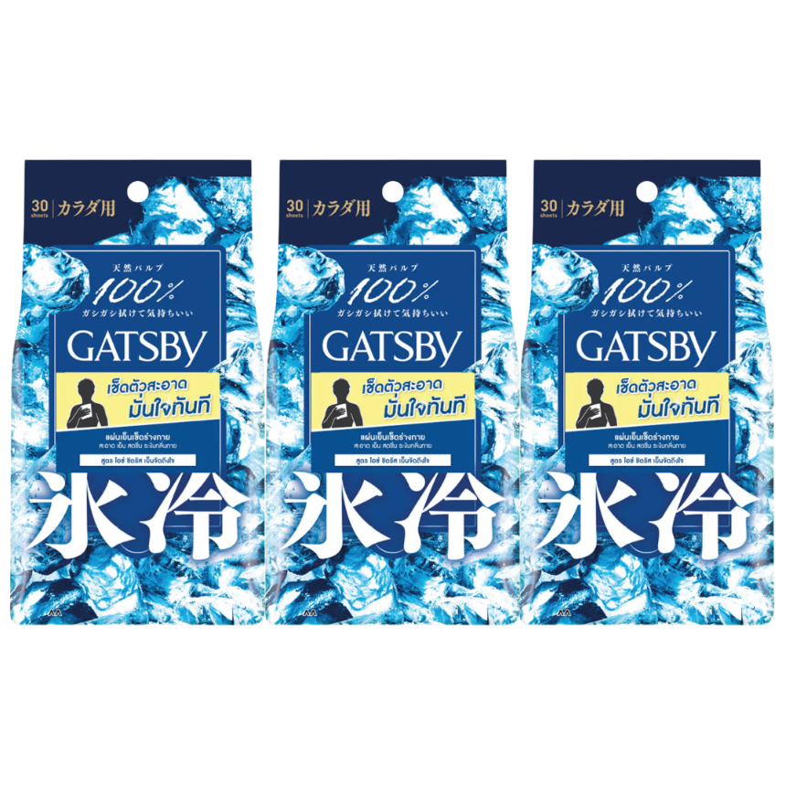 Gatsby - Ice-Type Body Wipes Ice Citrus 30 Sheets (Pack of 3)