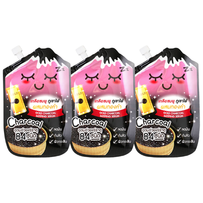 Fuji Cream - Gold Charcoal Sleeping Serum 8g. (Pack of 3)
